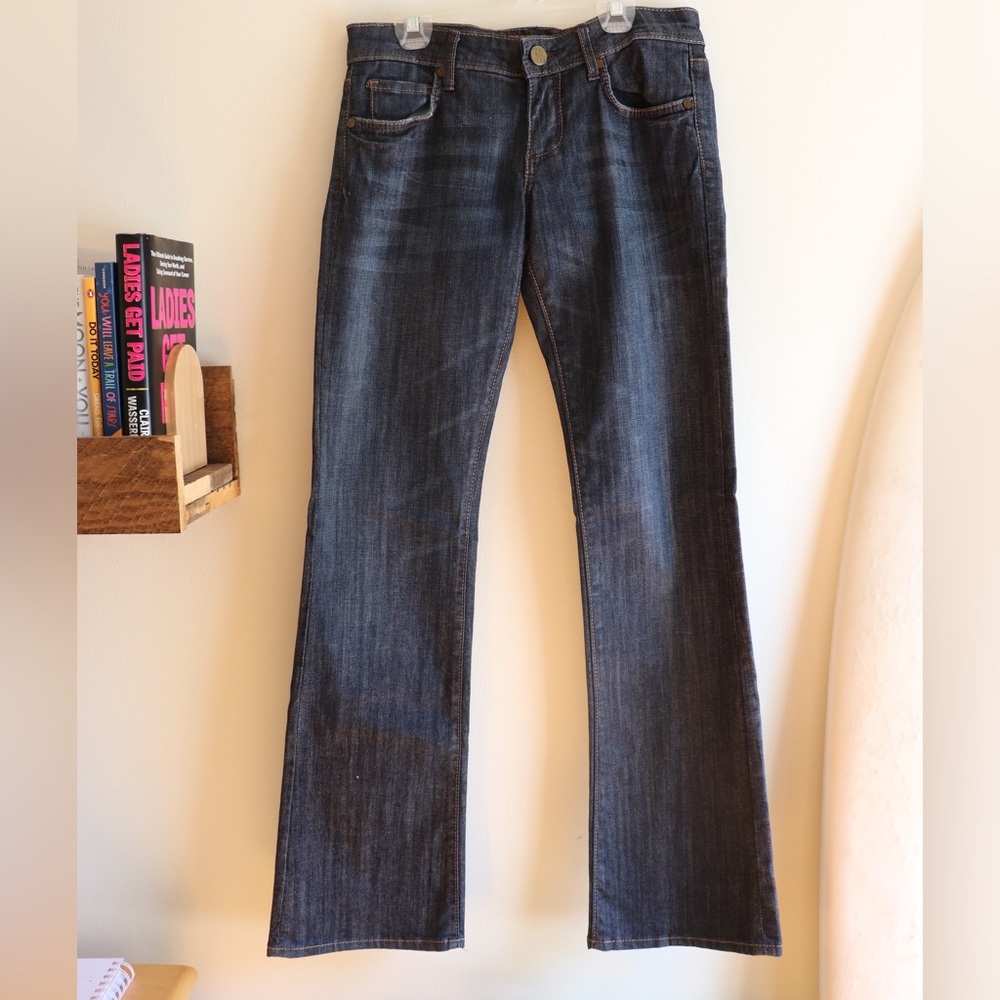 See thru soul dark wash boot cut jeans
